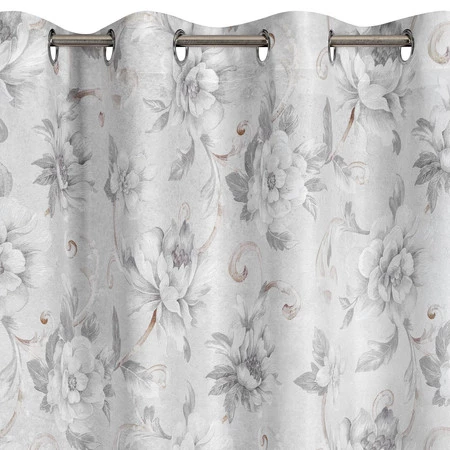 ZASŁONA GOTOWA SIENNA 140 X 250 CM SREBRNY