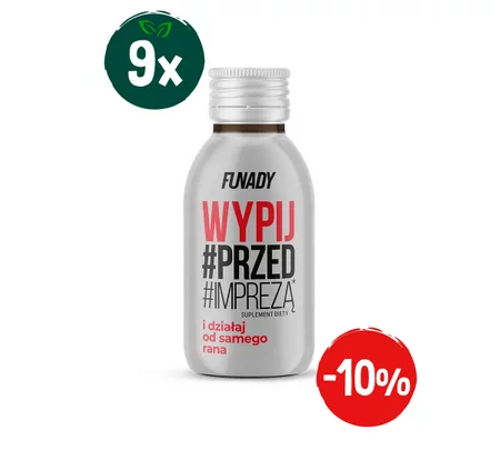 Zestaw: 9x FUNADY Wypij przed Imprezą shot 100 ml