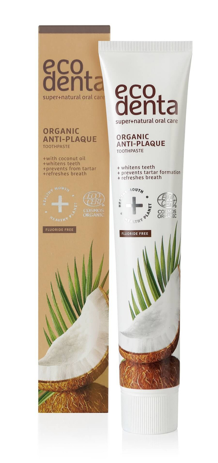 ECODENTA COSMOS Pasta do zębów przeciw kamieniowi nazębnemu z olejkiem kokosowym, 75ml