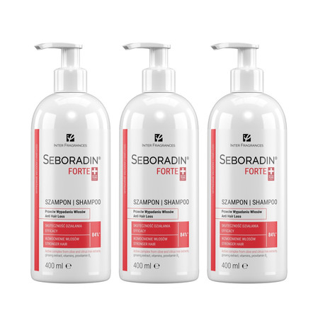 Zestaw: 3x Seboradin Forte Szampon przeciw wypadaniu włosów 400ml