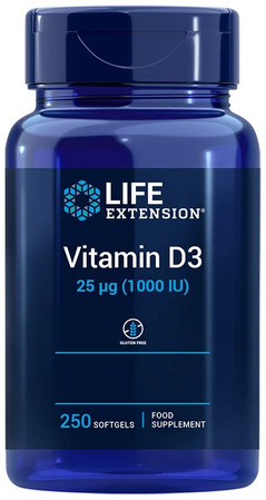 LIFE EXTENSION Vitamin D3 1000 IU EU (250 kaps.)