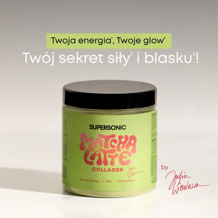 SUPERSONIC Matcha Latte Collagen 280g (20 porcji)