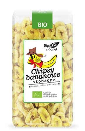 Bio Planet − Chipsy bananowe słodzone BIO − 350 g