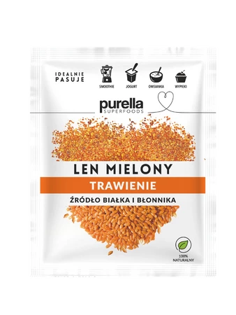 Purella Superfoods Len mielony odtłuszczony 180g