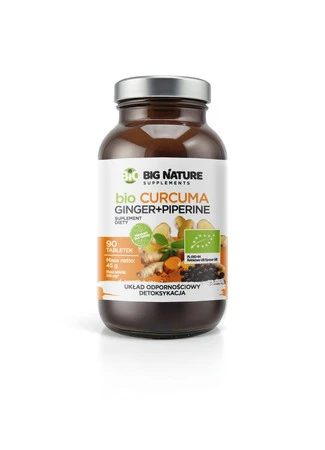 Big Nature Curcuma Ginger + Piperina wsparcie trawieniaBIO 90 tabl.
