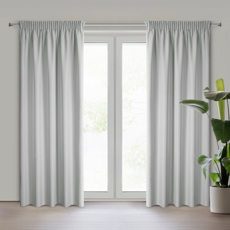 ZASŁONA GOTOWA RITA NA TAŚMIE 140 X 270 CM STALOWY