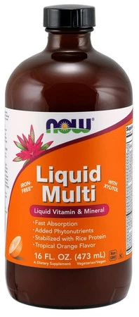 Now Foods Liquid Multi multiwitaminy 473 ml smak jagoda
