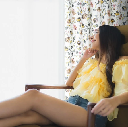 ZASŁONA GOTOWA KRISTAL 140 X 250 CM BIAŁY