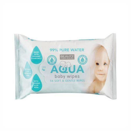 Aqua Baby Wipes nawilżające chusteczki dla dzieci 56szt.