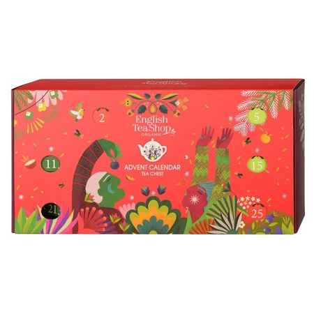 English Tea Shop Advent Calendar Chest RED - Kalendarz adwentowy 13 smaków - 25 szt.