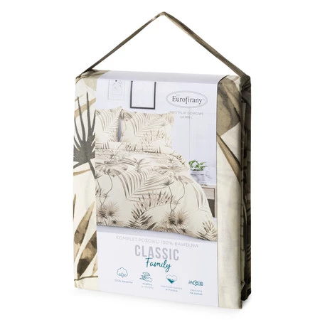 Komplet pościeli bawełnianej Nina, 220 x 200 cm, Beżowy