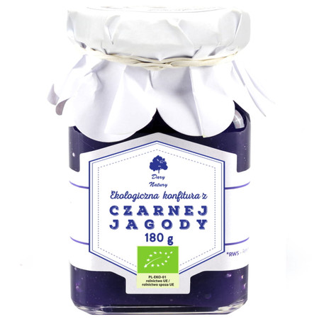 DARY NATURY KONFITURA Z CZARNEJ JAGODY BIO 180 g