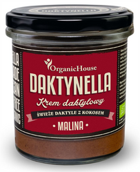 Organic House Daktynella malina - krem kokosowo-daktylowy malina  BIO 280 g