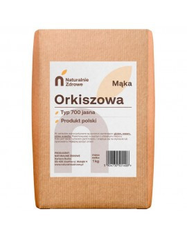 Naturalnie Zdrowe Mąka Orkiszowa Typ 700 Jasna 1kg KRÓTKA DATA 2026-10-15