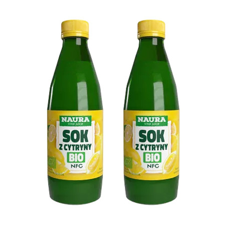 Zestaw 2x Ekologiczny sok z cytryn 100% NFC 250 ml