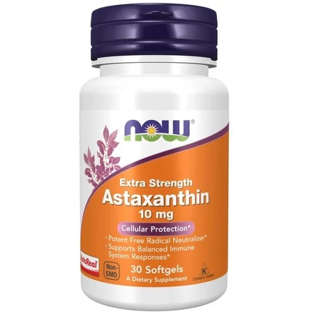 Now Foods Astaksantyna (Astaxanthin) Extra Strength 10 mg 30 kaps.