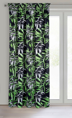 ZASŁONA GOTOWA ZOJA NA TAŚMIE 140 X 270 CM CZARNY
