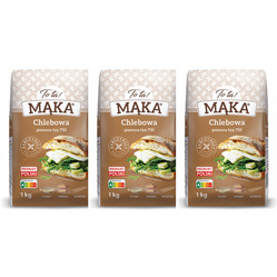 Zestaw 3x ToTa! Mąka pszenna typ 750 chlebowa  1kg