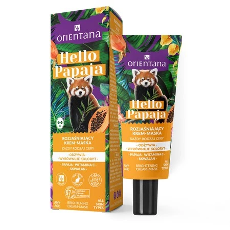 Orientana Hello Papaya Rozjaśniający krem-maska Witamina C Skwalan 40ml