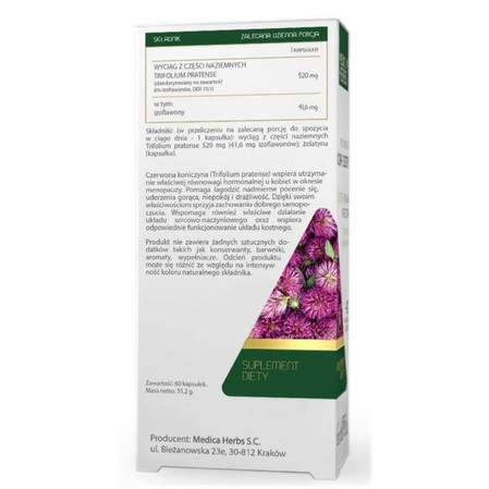 Zestaw 2x Medica Herbs Czerwona Koniczyna Red Clover 60 kaps