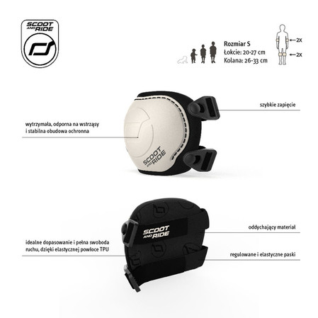SCOOTANDRIDE Zestaw ochraniaczy dla dzieci S Ash
