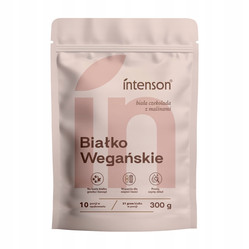 Intenson Białko Wegańskie o smaku białej czekolady i malin 300g