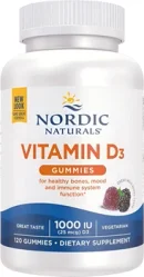 Nordic Naturals Vitamin D3 Gummies 1000 IU witamina D3120 żelek smak owoce leśne