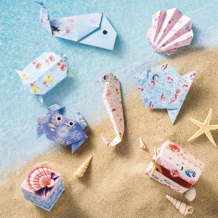 Janod Zestaw kreatywny do tworzenia origami Magiczny ocean 7+
