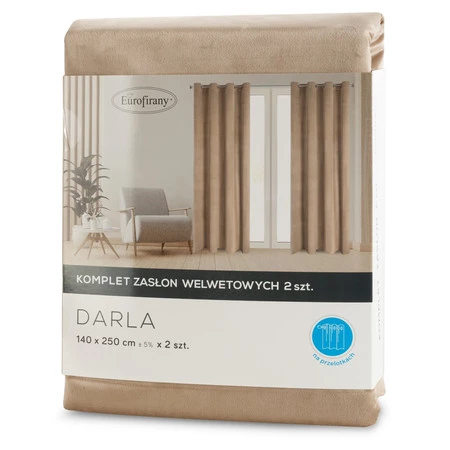 ZASŁONA GOTOWA DARLA 140 X 250 CM BEŻOWY