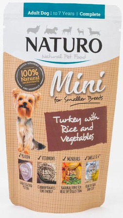 NATURO Adult Dog MINI Indyk Ryż Warzywa 150g