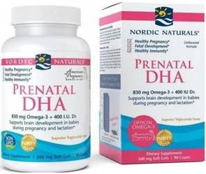 Nordic Naturals Prenatal DHA wsparcie układu nerwowego 90 kaps.