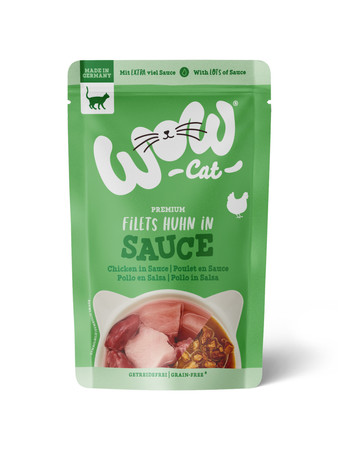 Zestaw 10x WOW CAT Huhn in sauce - filety kurczaka w sosie (85g)