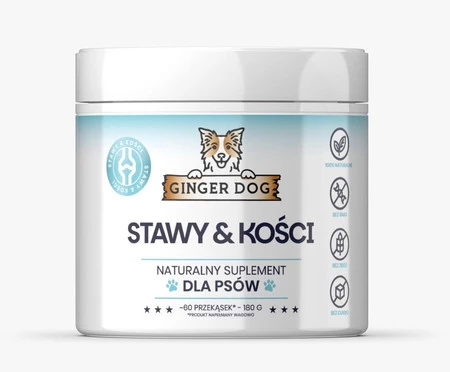 Ginger Dog Stawy i Kości - mobilność i siła przekąski 180 g