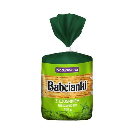 Wafelki bez tłuszczu i bez barwników z czosnkiem 100 g