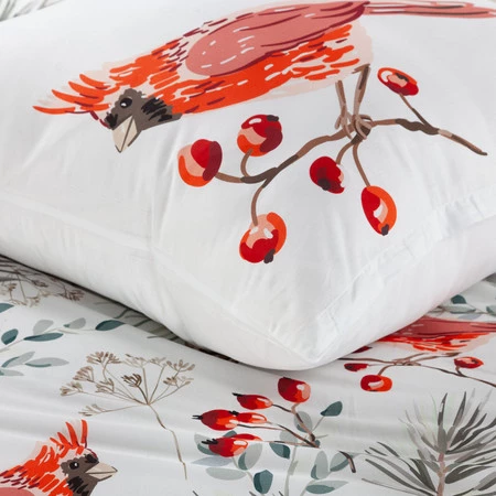 Komplet pościeli świątecznej Willow, 160 x 200 cm, Biały