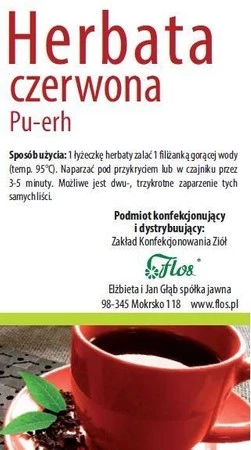 Flos − Herbata czerwona Pu-erh − 100 g