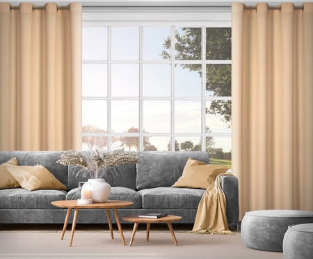 ZASŁONA GOTOWA RITA 140 X 250 CM JASNOPOMARAŃCZOWY