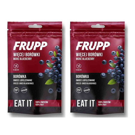 Zestaw: 2x Celiko − Owoce liofilizowane Frupp borówka − 15 g