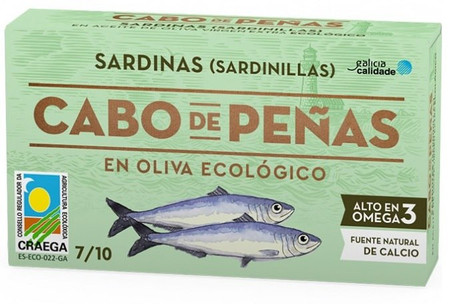 Cabo de Peñas Mini sardynki w ekologicznej oliwie z oliwek 85 g