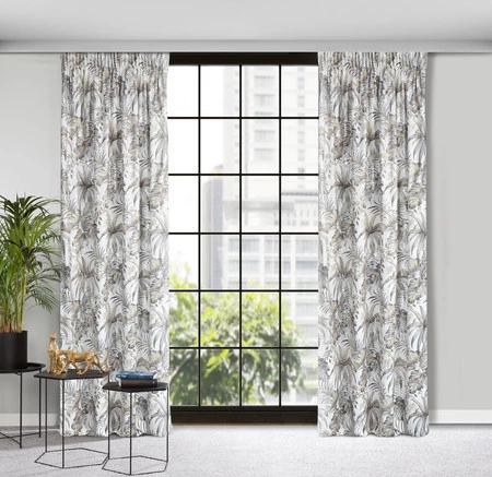 ZASŁONA GOTOWA RODOS NA TAŚMIE 140 X 270 CM BIAŁY