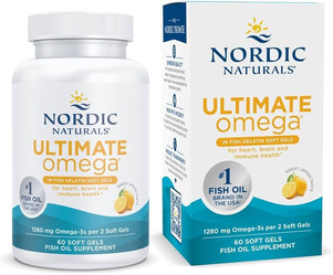 Nordic Naturals Ultimate Omega Omega-3 kwasy tłuszczowe EPA i DHA 1280 mg 60 kaps. smak cytryna