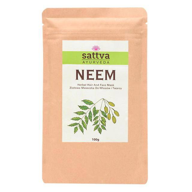 Zestaw 2x Sattva -Ziołowa maseczka do włosów i twarzy Neem 100g - Nabea.pl
