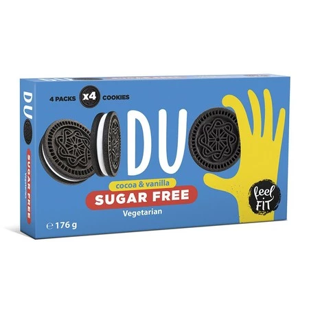 Zestaw 2x Ciastka z kremem waniliowym bez cukru 176 g