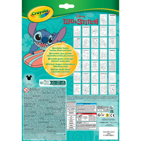 Crayola Kolorowanka dla dzieci z łamigłówkami i flamastrami Lilo i Stitch 3+