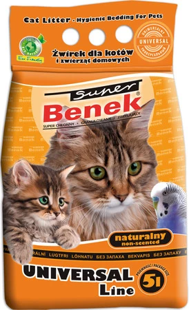 Super BENEK Uniwersalny Żwirek bentonitowy 5l
