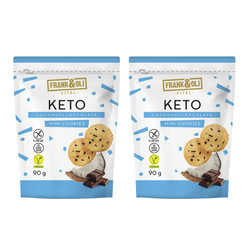 Zestaw: 2x Frank&Oli Mini ciasteczka o smaku kokosa i czekolady 90 g