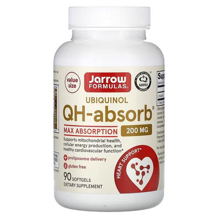 Jarrow Formulas Ubikinol QH-absorbowalny 200mg na wsparcie serca 90 kaps.