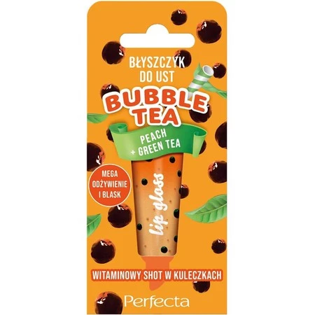 Bubble Tea błyszczyk do ust Peach + Green Tea 10g