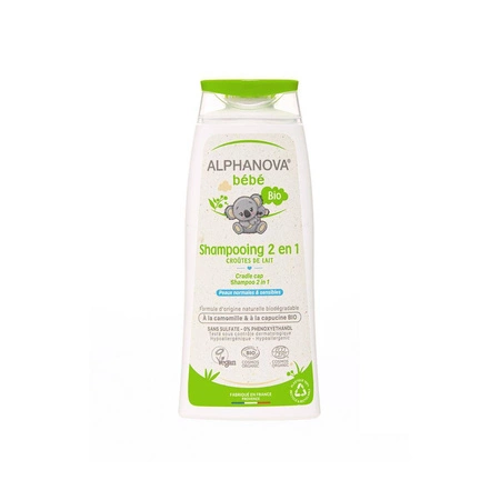 Alphanova Bebe, Delikatny szampon do włosów Bio, 200 ml