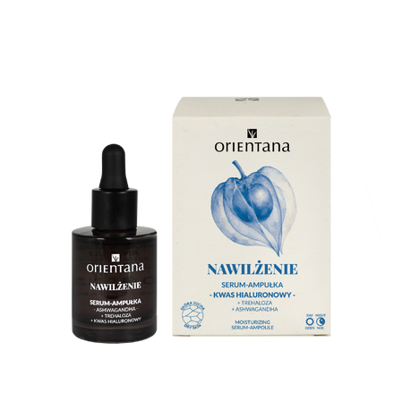 Orientana - Nawilżenie Serum-ampułka Ashwagandha Kwas hialuronowy Trehaloza 30ml